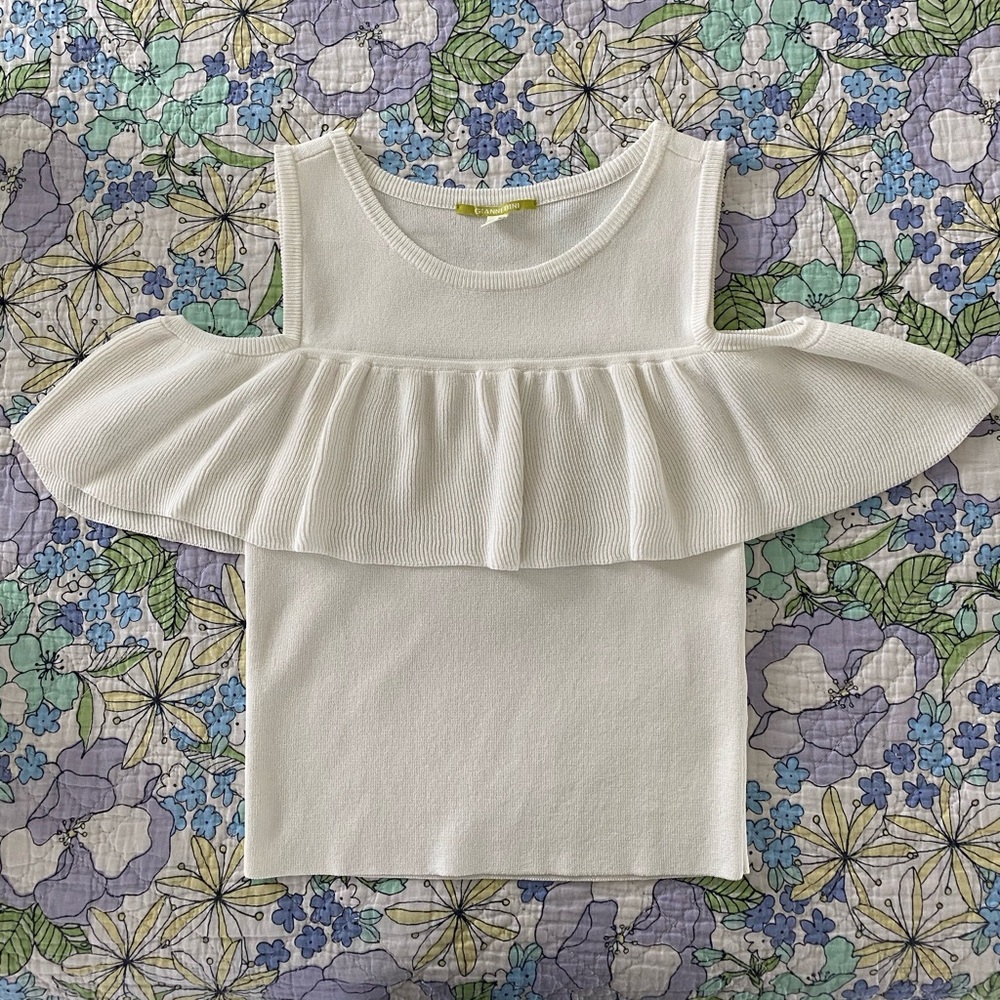 Cropped Cold Shoulder Top